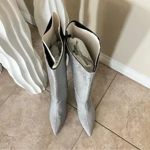 エルシャダイ Zara | Shoes | Nwt Zara Sparkly Silver Pointy Toe Heeled